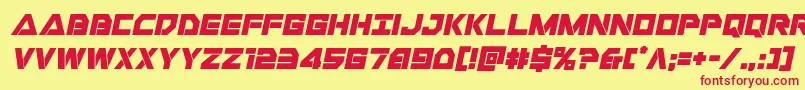 Libertyislandital Font – Red Fonts on Yellow Background