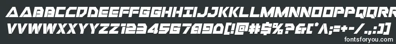 Libertyislandital-fontti – valkoiset fontit mustalla taustalla