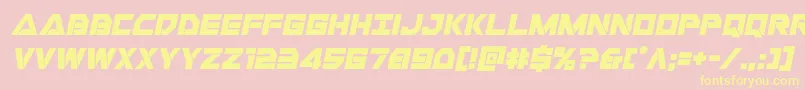 Libertyislandital Font – Yellow Fonts on Pink Background