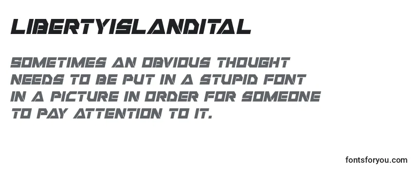 Review of the Libertyislandital Font