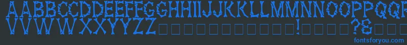 HeadhunterMedium Font – Blue Fonts on Black Background