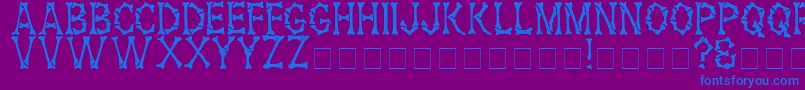 HeadhunterMedium Font – Blue Fonts on Purple Background