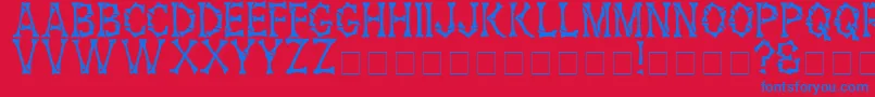 HeadhunterMedium Font – Blue Fonts on Red Background