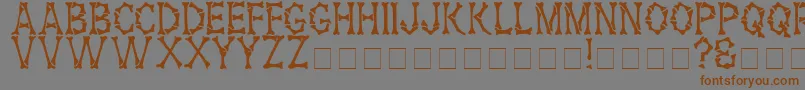 HeadhunterMedium Font – Brown Fonts on Gray Background