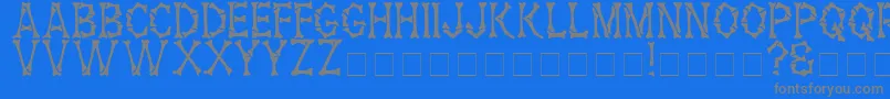 HeadhunterMedium Font – Gray Fonts on Blue Background