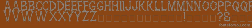 HeadhunterMedium Font – Gray Fonts on Brown Background