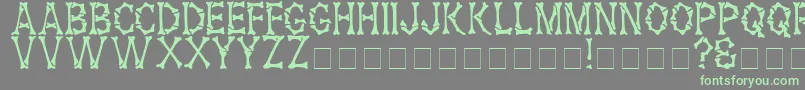 HeadhunterMedium Font – Green Fonts on Gray Background