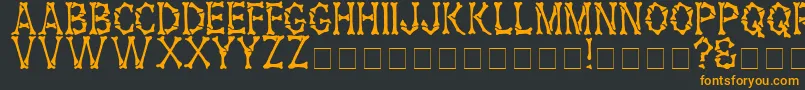 Шрифт HeadhunterMedium – оранжевые шрифты на чёрном фоне