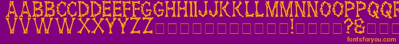 HeadhunterMedium Font – Orange Fonts on Purple Background