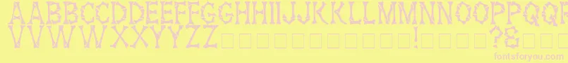HeadhunterMedium Font – Pink Fonts on Yellow Background