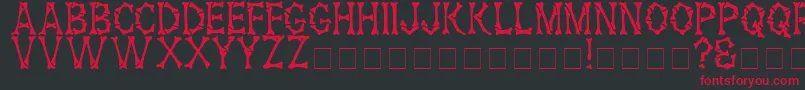 Шрифт HeadhunterMedium – красные шрифты на чёрном фоне