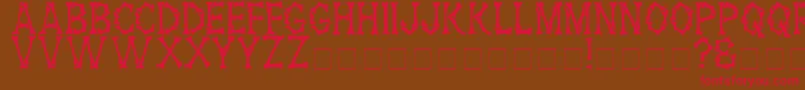 HeadhunterMedium Font – Red Fonts on Brown Background