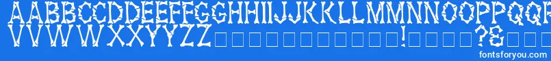 HeadhunterMedium Font – White Fonts on Blue Background