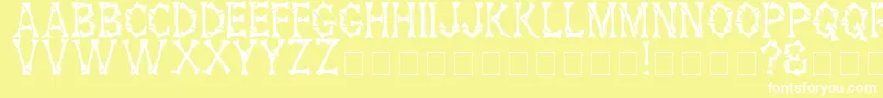 HeadhunterMedium Font – White Fonts on Yellow Background