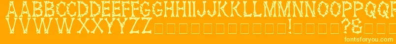 HeadhunterMedium Font – Yellow Fonts on Orange Background