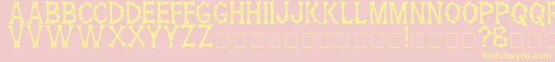 HeadhunterMedium Font – Yellow Fonts on Pink Background