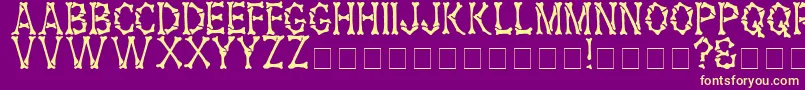 HeadhunterMedium Font – Yellow Fonts on Purple Background