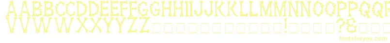 HeadhunterMedium Font – Yellow Fonts on White Background