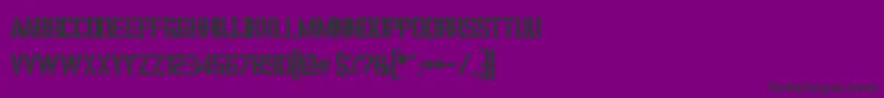 VincaStencil-fontti – mustat fontit violetilla taustalla