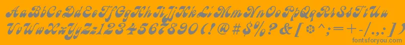 Astra2-Schriftart – Graue Schriften auf orangefarbenem Hintergrund