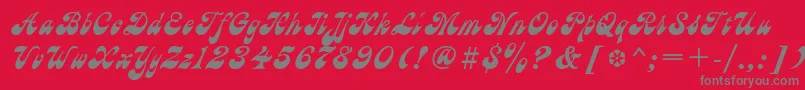 Astra2-Schriftart – Graue Schriften auf rotem Hintergrund
