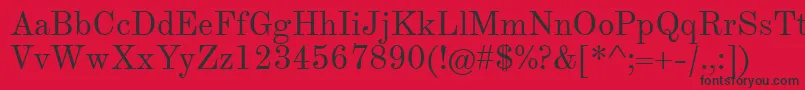 Theanomodern Font – Black Fonts on Red Background