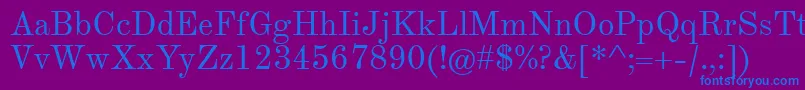 Theanomodern Font – Blue Fonts on Purple Background