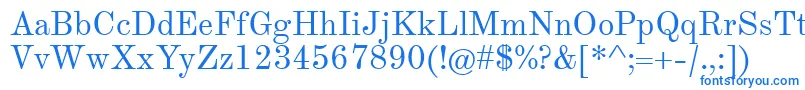 Theanomodern Font – Blue Fonts on White Background