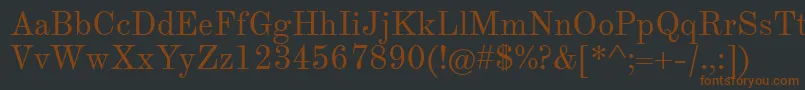 Theanomodern Font – Brown Fonts on Black Background