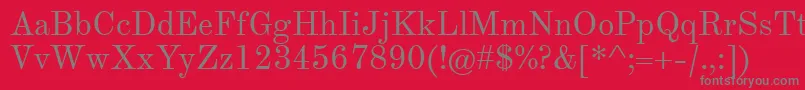 Theanomodern Font – Gray Fonts on Red Background