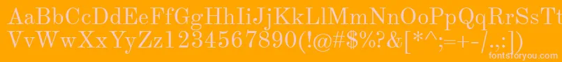 Theanomodern Font – Pink Fonts on Orange Background