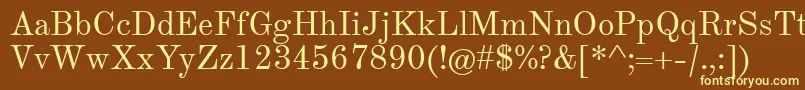 Theanomodern Font – Yellow Fonts on Brown Background