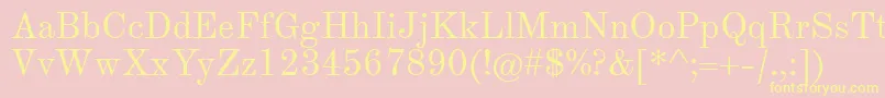 Theanomodern Font – Yellow Fonts on Pink Background