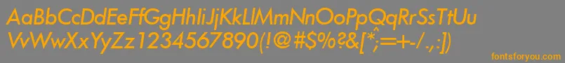 FunctiontwomediumRegularitalic Font – Orange Fonts on Gray Background