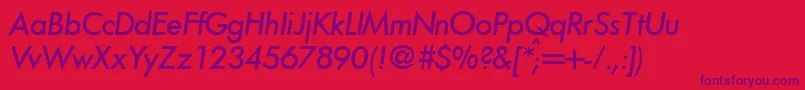 FunctiontwomediumRegularitalic Font – Purple Fonts on Red Background
