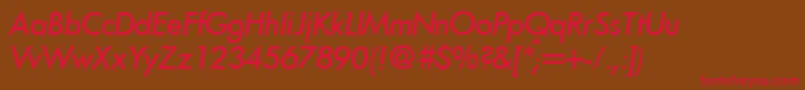 FunctiontwomediumRegularitalic Font – Red Fonts on Brown Background