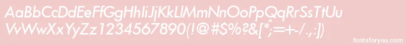 FunctiontwomediumRegularitalic Font – White Fonts on Pink Background
