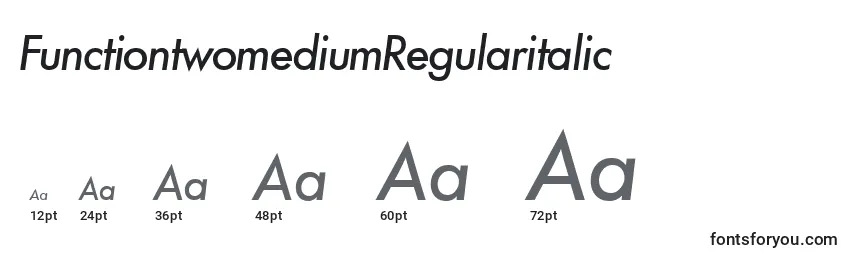Größen der Schriftart FunctiontwomediumRegularitalic