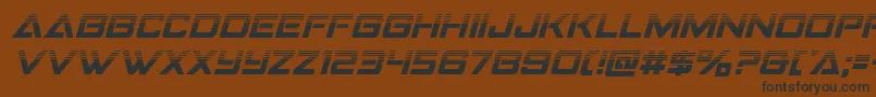 Strikefighterhalfital Font – Black Fonts on Brown Background