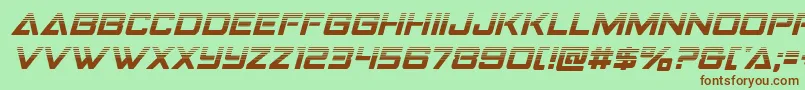 Шрифт Strikefighterhalfital – коричневые шрифты на зелёном фоне