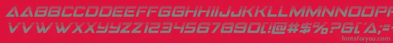 Strikefighterhalfital-Schriftart – Graue Schriften auf rotem Hintergrund
