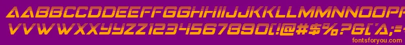 Strikefighterhalfital Font – Orange Fonts on Purple Background