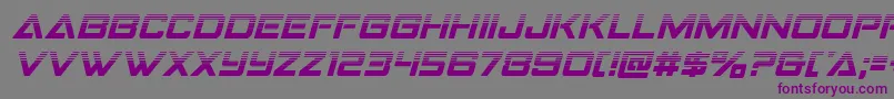 Strikefighterhalfital Font – Purple Fonts on Gray Background