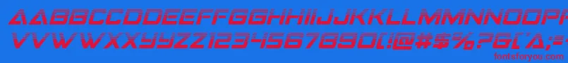 Strikefighterhalfital Font – Red Fonts on Blue Background