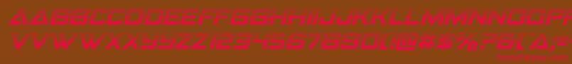 Strikefighterhalfital-fontti – punaiset fontit ruskealla taustalla