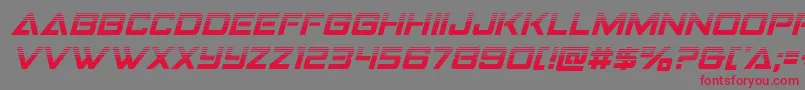 Strikefighterhalfital Font – Red Fonts on Gray Background
