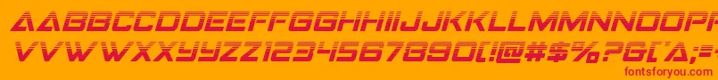 Strikefighterhalfital Font – Red Fonts on Orange Background