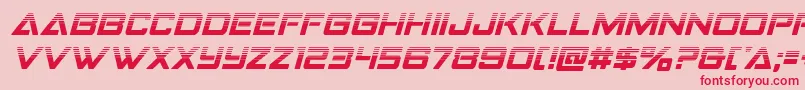 Strikefighterhalfital Font – Red Fonts on Pink Background