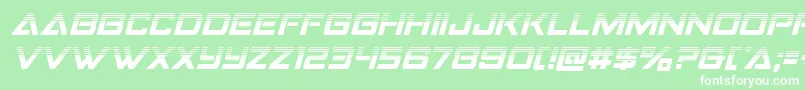 Strikefighterhalfital-Schriftart – Weiße Schriften auf grünem Hintergrund
