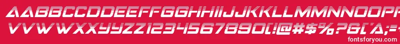 Шрифт Strikefighterhalfital – белые шрифты на красном фоне